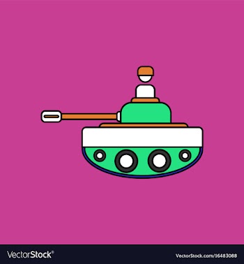 Flat icon design collection soldier on tank vector image