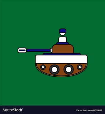 Flat icon design collection soldier on tank vector image