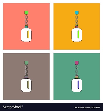 Flat icon design collection soldier water bottle vector image