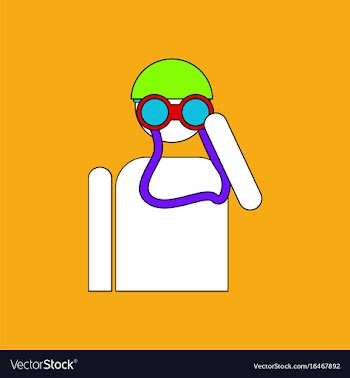 Flat icon design collection soldier with binocular vector image