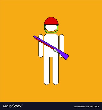 Flat icon design collection soldier with gun vector image
