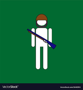 Flat icon design collection soldier with gun vector image