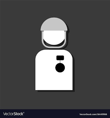 Flat icon design collection soldier with medal vector image