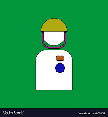 Flat icon design collection soldier with medal vector image