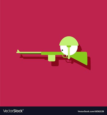 Flat icon design collection soldier with rifle vector image