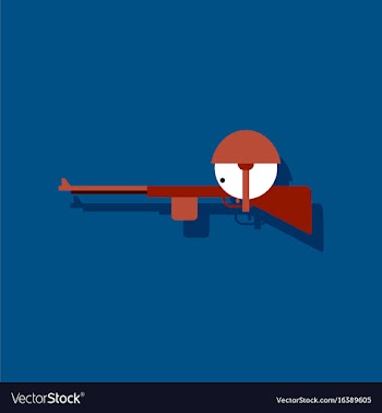 Flat icon design collection soldier with rifle vector image