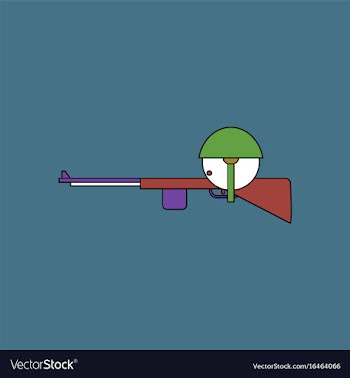 Flat icon design collection soldier with rifle vector image