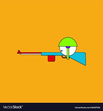 Flat icon design collection soldier with rifle vector image