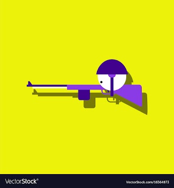 Flat icon design collection soldier with rifle vector image