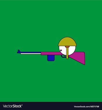 Flat icon design collection soldier with rifle vector image