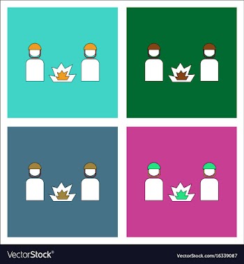 Flat icon design collection soldiers and explosion vector image