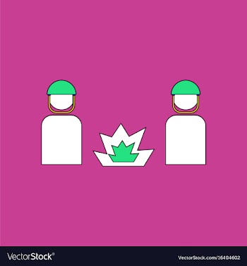 Flat icon design collection soldiers and explosion vector image