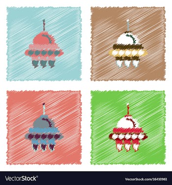 Flat icon design collection space capsule in vector image