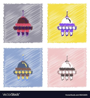 Flat icon design collection space capsule in vector image