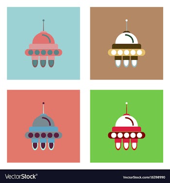 Flat icon design collection space capsule vector image