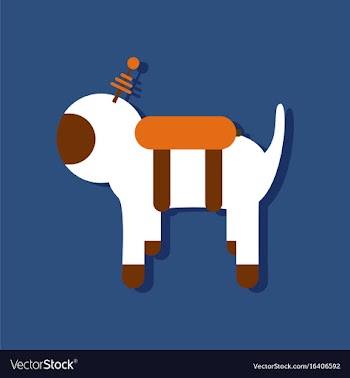 Flat icon design collection space dog in sticker vector image