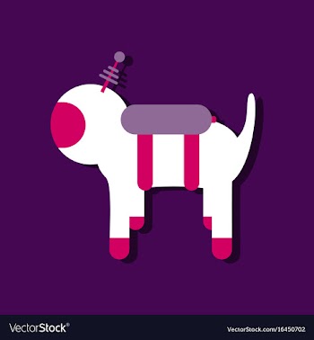Flat icon design collection space dog in sticker vector image