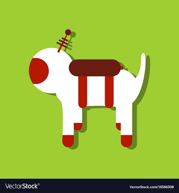 Flat icon design collection space dog in sticker vector image