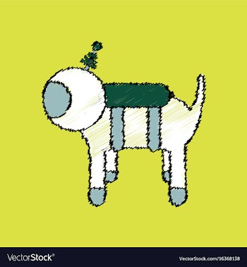 Flat icon design collection space dog in stroke vector image