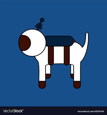 Flat icon design collection space dog vector image
