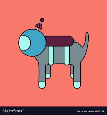 Flat icon design collection space dog vector image