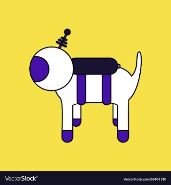 Flat icon design collection space dog vector image