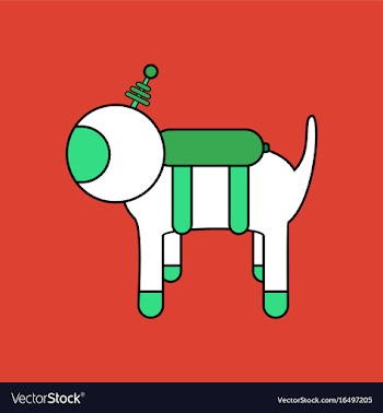 Flat icon design collection space dog vector image
