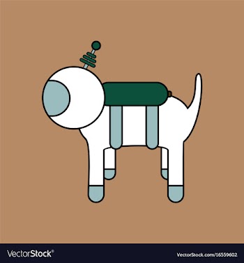 Flat icon design collection space dog vector image