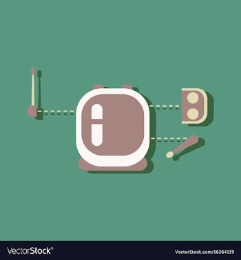 Flat icon design collection space equipment in vector image
