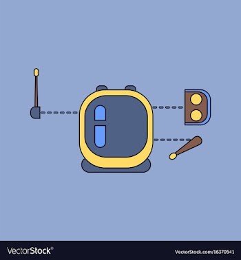 Flat icon design collection space equipment vector image