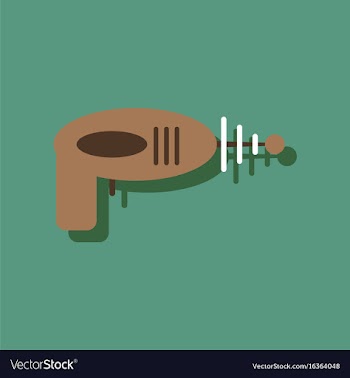 Flat icon design collection space gun in sticker vector image