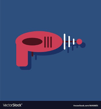 Flat icon design collection space gun in sticker vector image