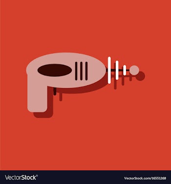 Flat icon design collection space gun in sticker vector image