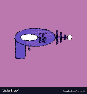 Flat icon design collection space gun in stroke vector image