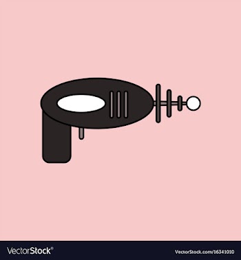 Flat icon design collection space gun vector image