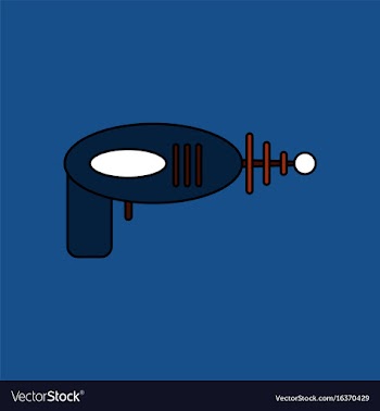 Flat icon design collection space gun vector image