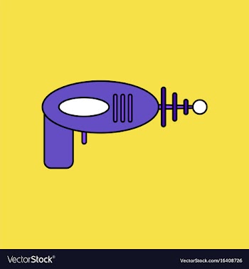Flat icon design collection space gun vector image