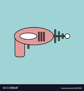 Flat icon design collection space gun vector image