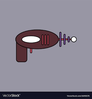 Flat icon design collection space gun vector image