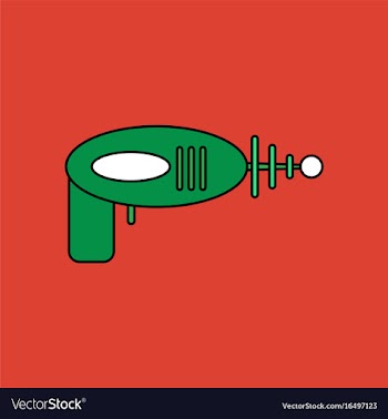Flat icon design collection space gun vector image