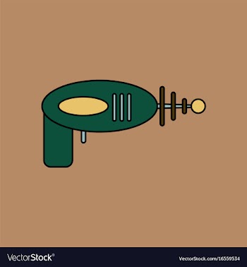 Flat icon design collection space gun vector image