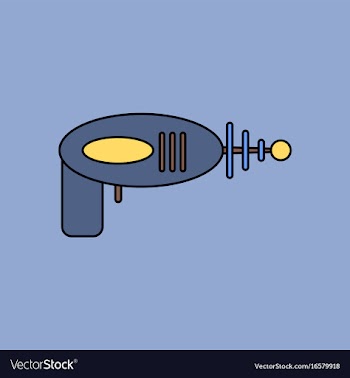 Flat icon design collection space gun vector image