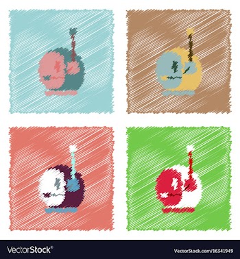 Flat icon design collection space helmet with vector image