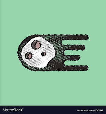 Flat icon design collection space meteorite in vector image