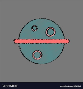 Flat icon design collection space planet in vector image