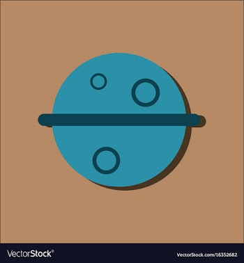 Flat icon design collection space planet in vector image