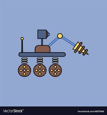 Flat icon design collection space robot vector image