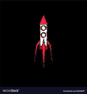 Flat icon design collection space rocket in vector image