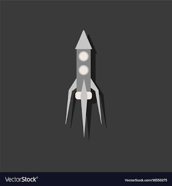 Flat icon design collection space rocket in vector image