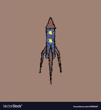 Flat icon design collection space rocket in vector image